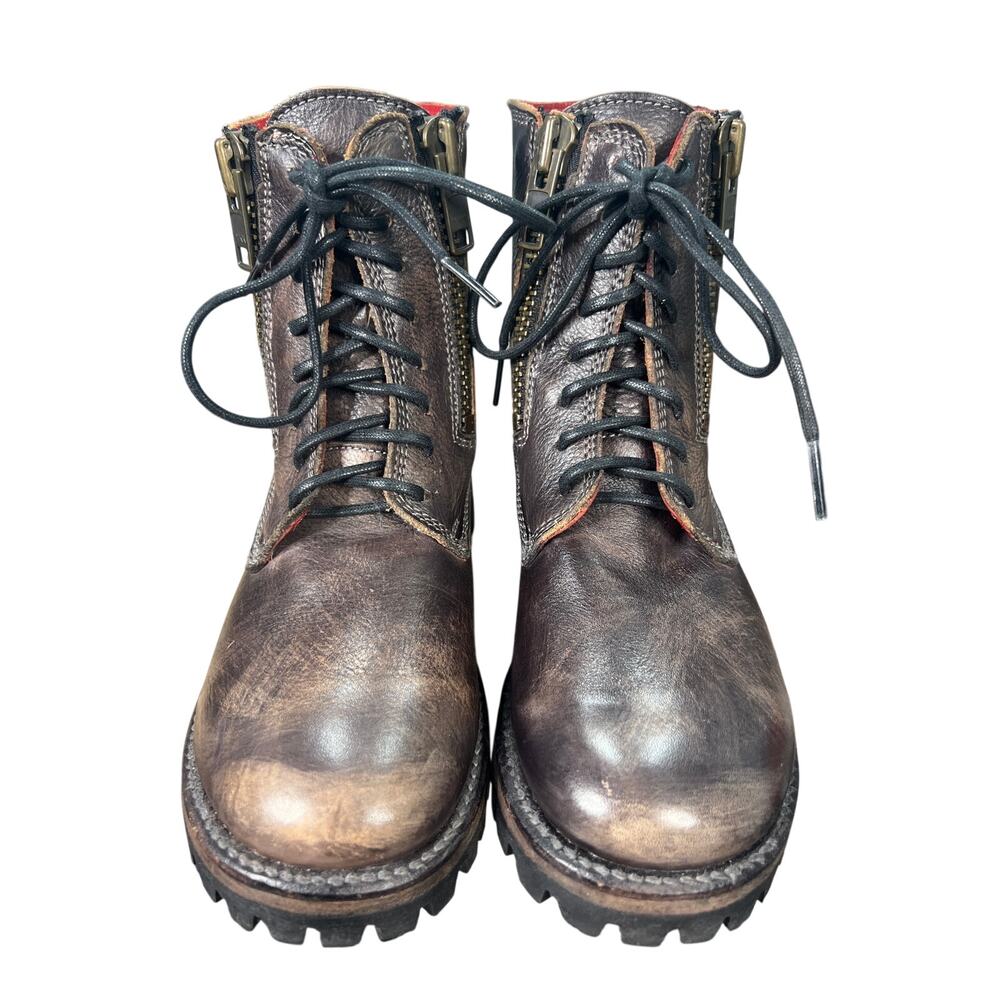 Bed Stu Women’s Tactic Trek Brown Distressed Combat Boot Size US 6.5 - Picture 7 of 10